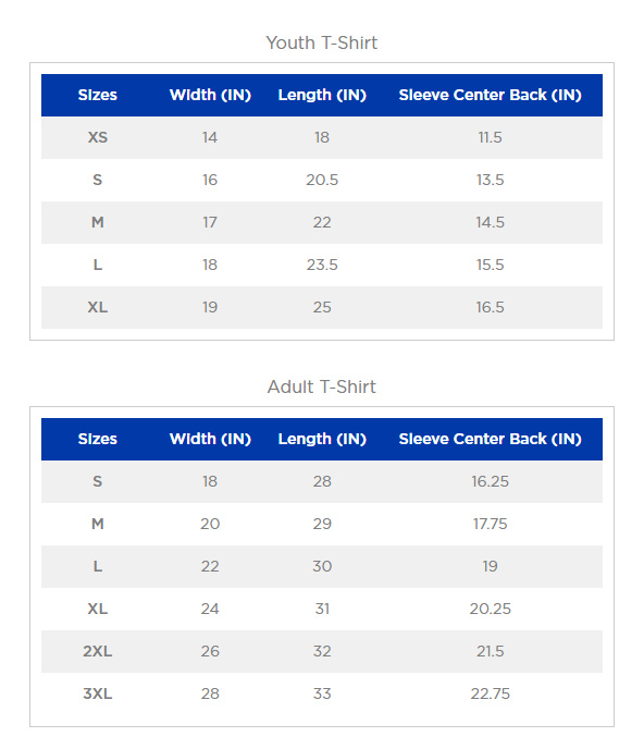 Sizing Charts